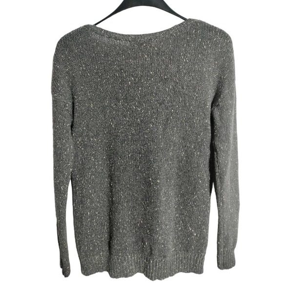 Banana Republic gray with metallic gold knitted sweater woman size small - Picture 2 of 6